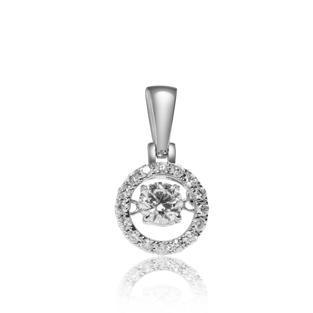 Micropavé diamond pendant in 18k white gold