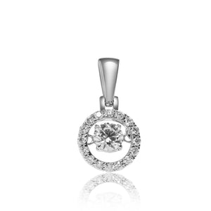 
                  
                    Load image into Gallery viewer, Micropavé diamond pendant in 18k white gold
                  
                