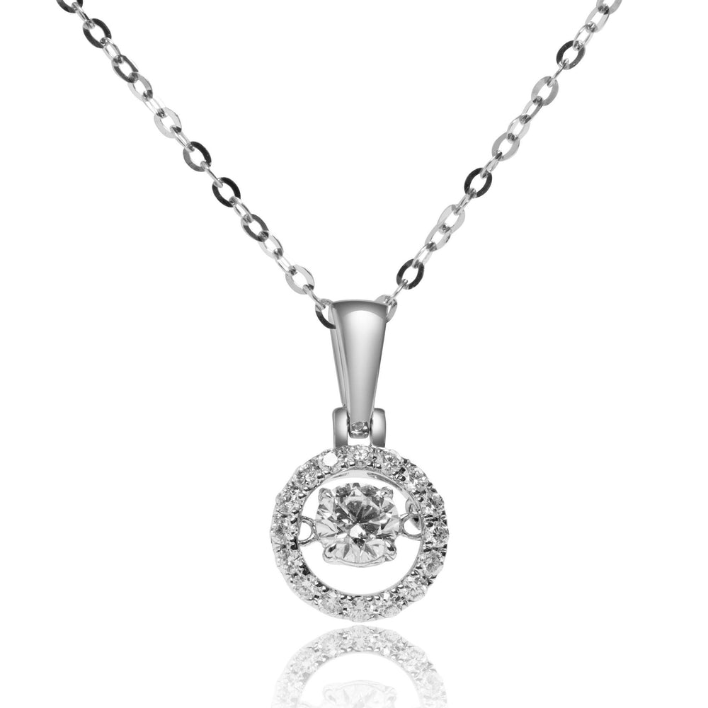 
                  
                    Load image into Gallery viewer, Micropavé diamond pendant in 18k white gold
                  
                
