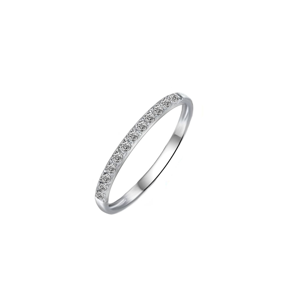 Eternity classic diamond ring in 18k white gold