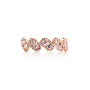 
                  
                    Load image into Gallery viewer, Geometry twist diamond ring in 18k rose gold
                  
                