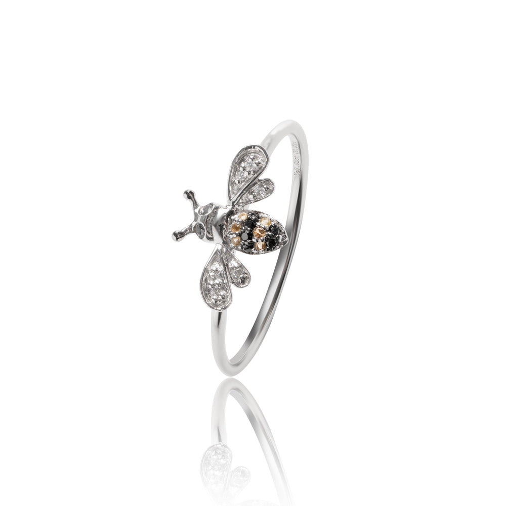 
                  
                    Load image into Gallery viewer, Bee Series diamond ring in 18k white gold
                  
                