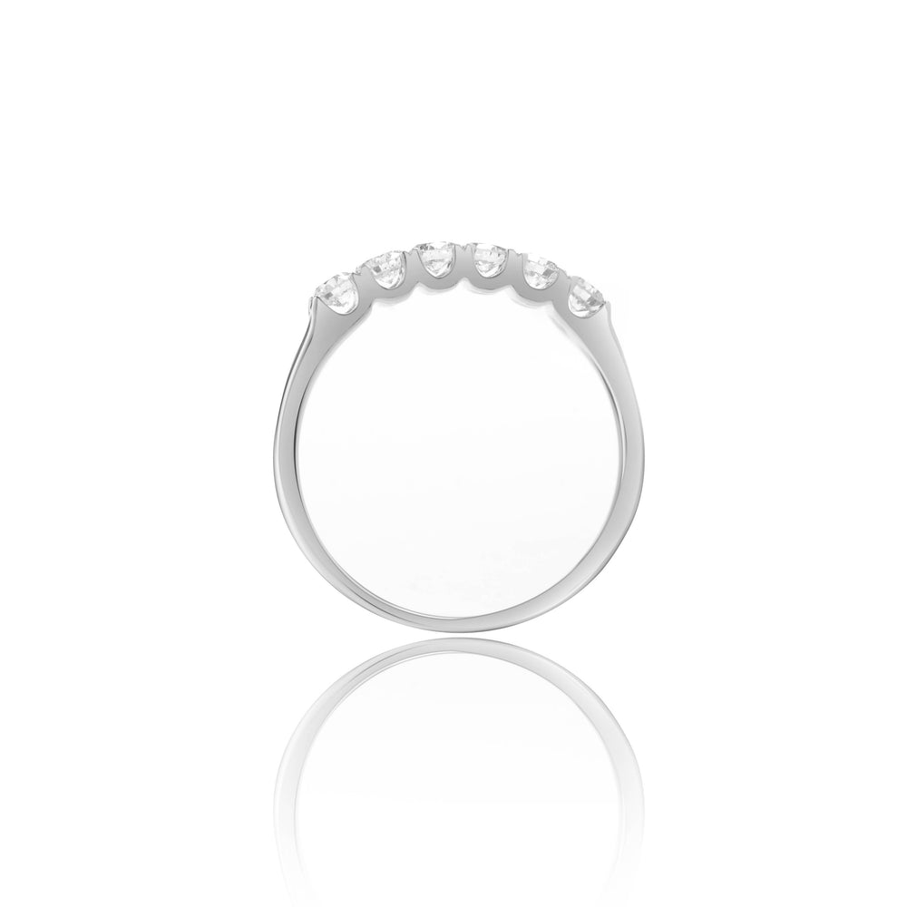 
                  
                    Load image into Gallery viewer, Petite pavé diamond ring in 18k white gold
                  
                