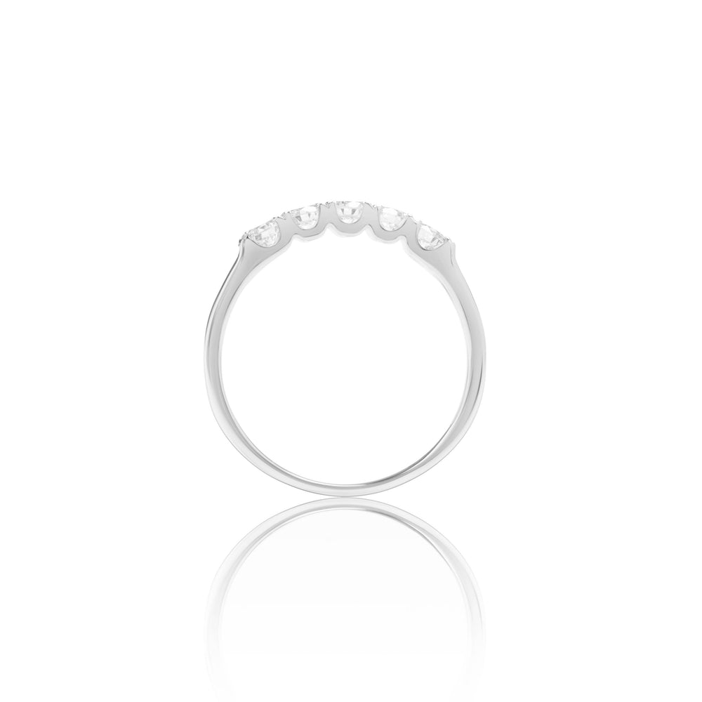 
                  
                    Load image into Gallery viewer, Petite pavé diamond ring in 18k white gold
                  
                