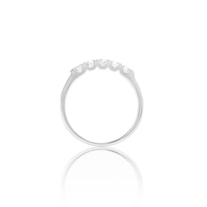 
                  
                    Load image into Gallery viewer, Petite pavé diamond ring in 18k white gold
                  
                