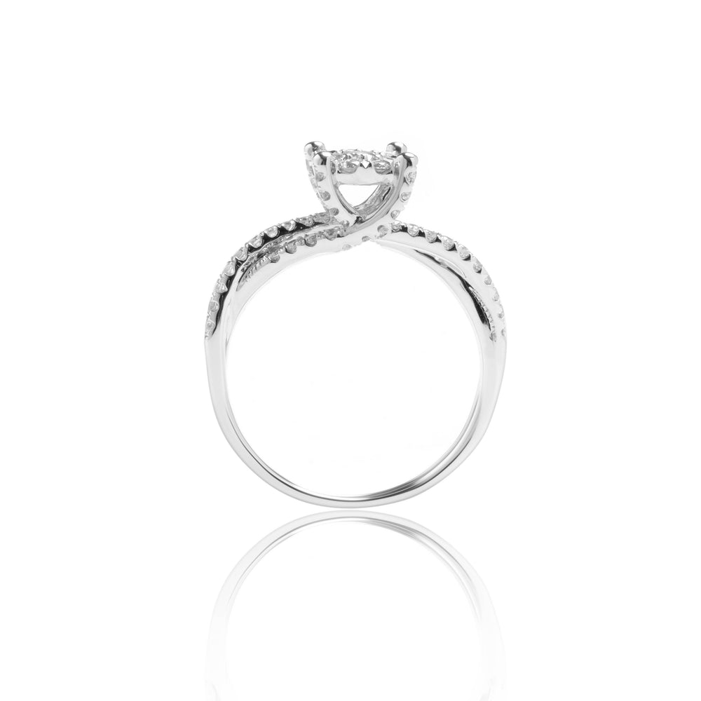 
                  
                    Load image into Gallery viewer, Infinity micropavé diamond ring in 18k white gold
                  
                