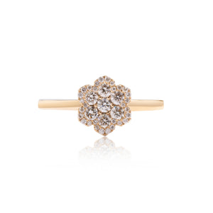 
                  
                    Load image into Gallery viewer, Floral diamond ring in 18k gold
                  
                