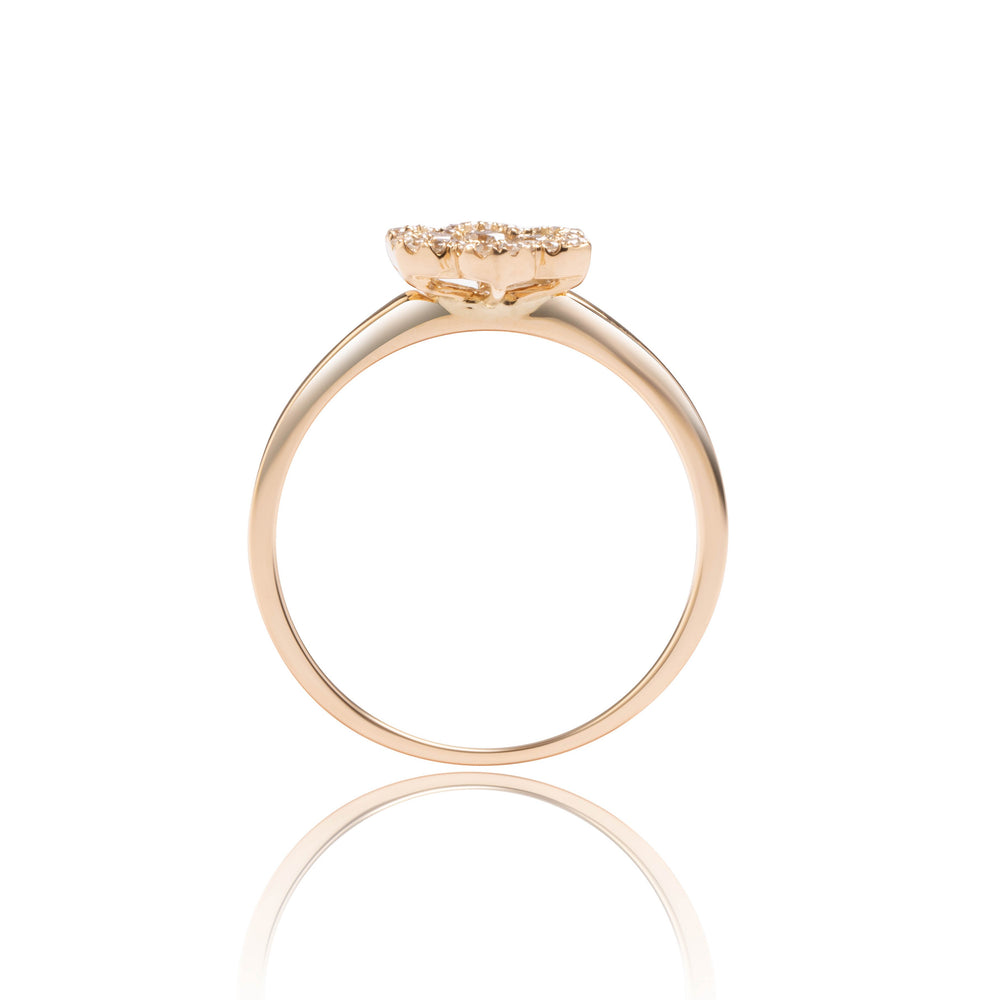 
                  
                    Load image into Gallery viewer, Floral diamond ring in 18k gold
                  
                