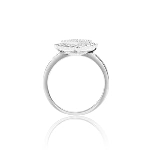 
                  
                    Load image into Gallery viewer, Lorelei princess shaped diamond ring in 18k white gold
                  
                