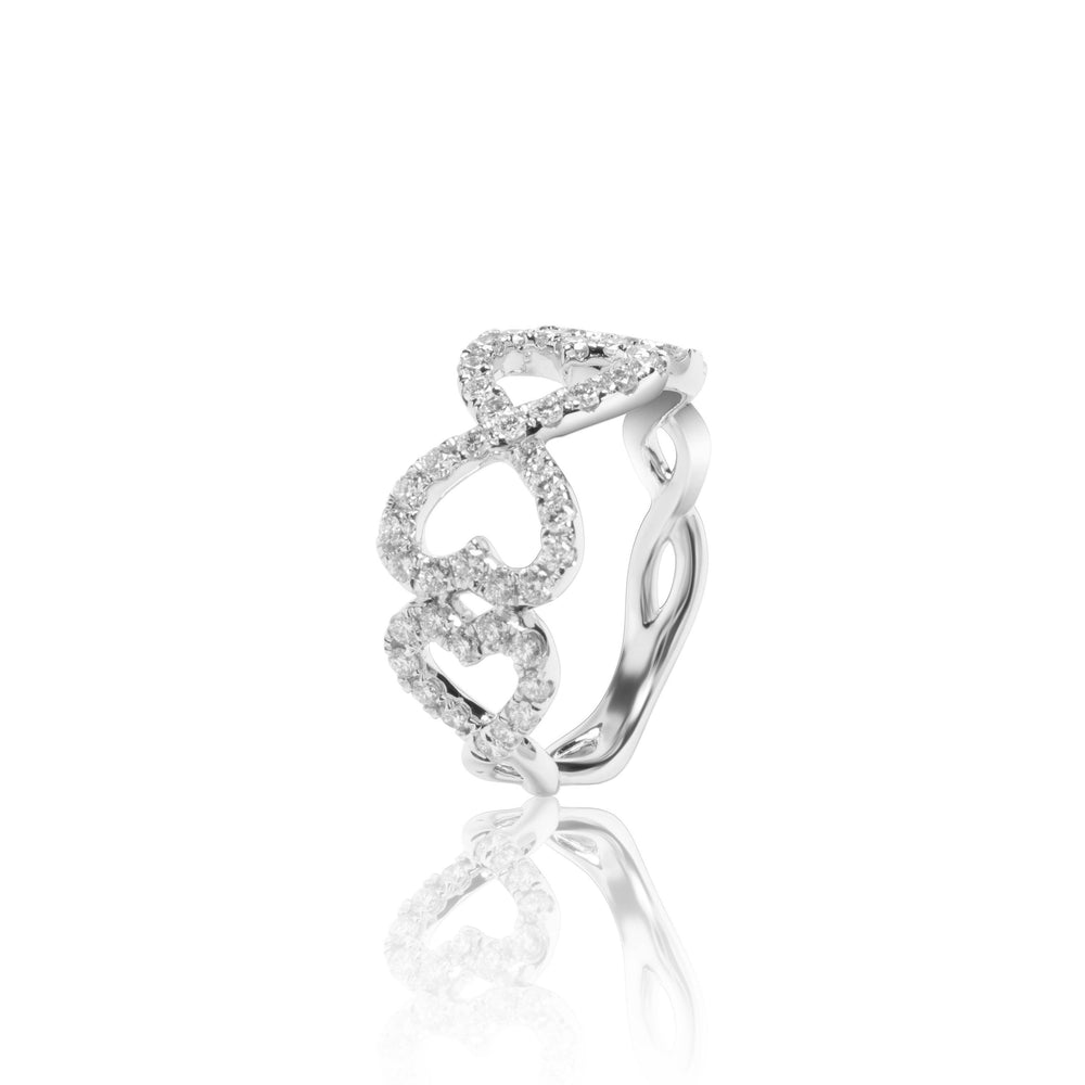 
                  
                    Load image into Gallery viewer, Infinity petite diamond ring in 18k white gold
                  
                