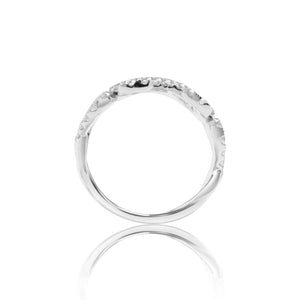 
                  
                    Load image into Gallery viewer, Infinity petite diamond ring in 18k white gold
                  
                
