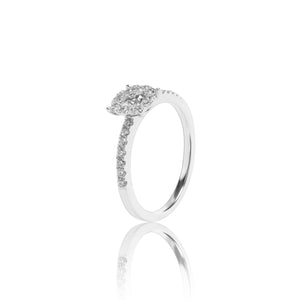 
                  
                    Load image into Gallery viewer, Helia petite diamond ring in 18k white gold
                  
                