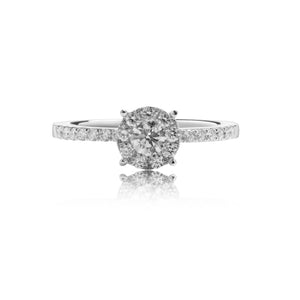 
                  
                    Load image into Gallery viewer, Helia petite diamond ring in 18k white gold
                  
                