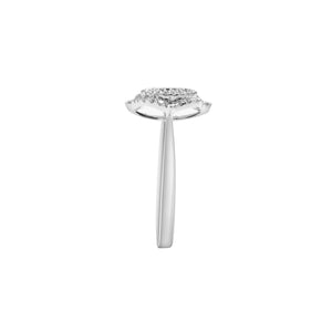 
                  
                    Load image into Gallery viewer, Petite halo micropavé diamond ring in 18k white gold
                  
                