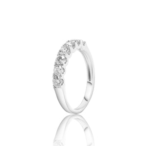 
                  
                    Load image into Gallery viewer, Petite pavé diamond ring in 18k white gold
                  
                