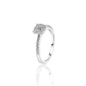
                  
                    Load image into Gallery viewer, Helia petite diamond ring in 18k white gold
                  
                