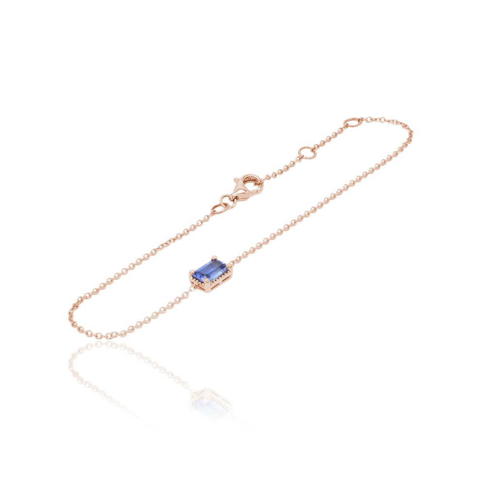 
                  
                    Load image into Gallery viewer, The Bellini Garden Collection - Emerald Cut Sapphire Bracelet in 18K Gold
                  
                