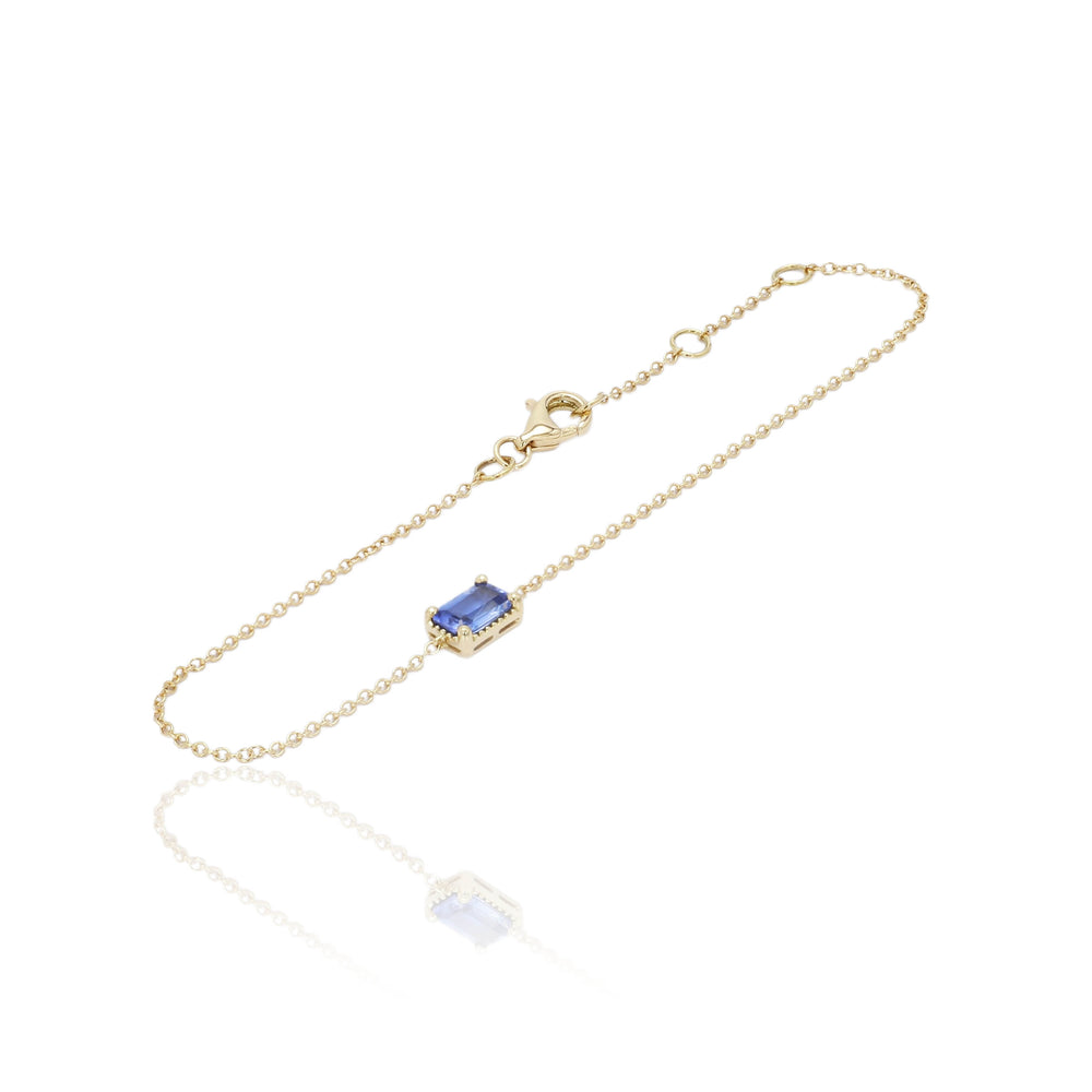 The Bellini Garden Collection - Emerald Cut Sapphire Bracelet in 18K Gold