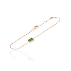 
                  
                    Load image into Gallery viewer, The Bellini Garden Collection - Emerald Cut Green Sapphire Bracelet in 18K Gold
                  
                