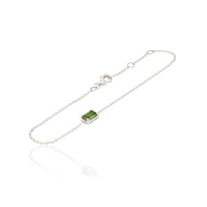 
                  
                    Load image into Gallery viewer, The Bellini Garden Collection - Emerald Cut Green Sapphire Bracelet in 18K Gold
                  
                