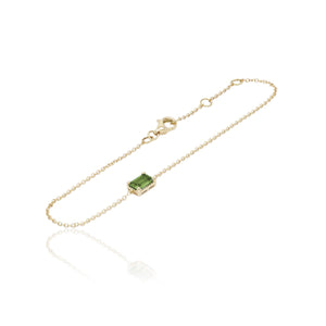 
                  
                    Load image into Gallery viewer, The Bellini Garden Collection - Emerald Cut Green Sapphire Bracelet in 18K Gold
                  
                