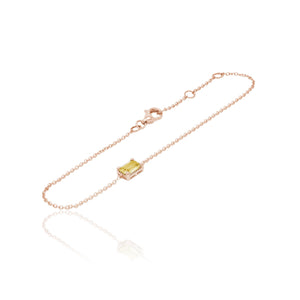 
                  
                    Load image into Gallery viewer, The Bellini Garden Collection - Emerald Cut Yellow Sapphire Bracelet in 18K Gold
                  
                