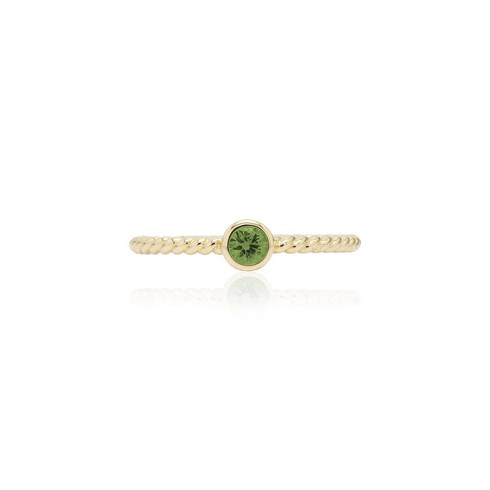 貝里尼花園系列 - 18K金綠色藍寶石戒指