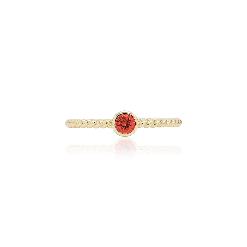 The Bellini Garden Collection - Orange Sapphire Bubble Ring in 18K Gold