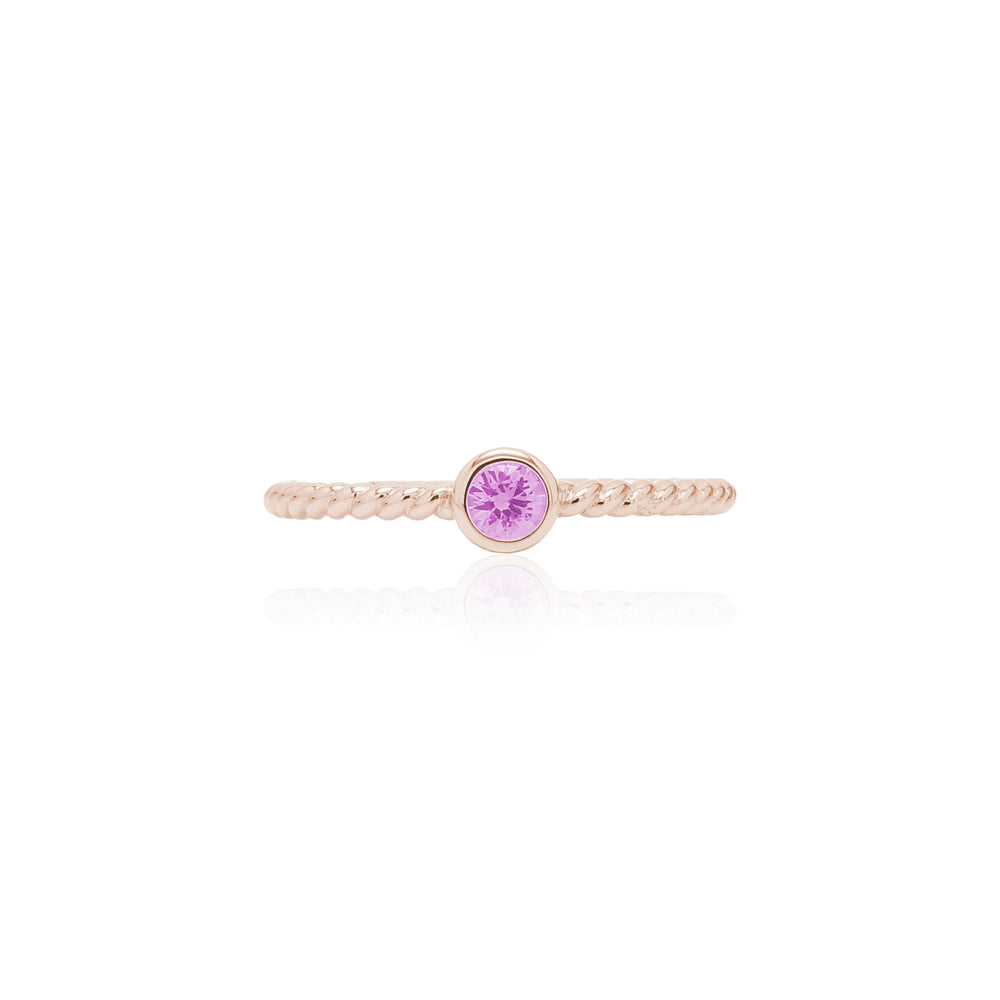 
                  
                    Load image into Gallery viewer, The Bellini Garden Collection - Pink Sapphire Bubble Ring in 18K Gold
                  
                
