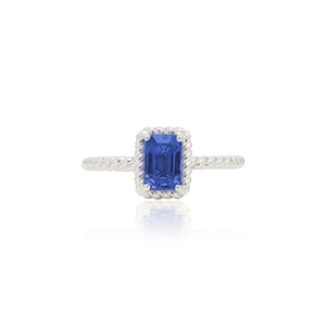 
                  
                    Load image into Gallery viewer, The Bellini Garden Collection - Emerald Cut Sapphire Ring in 18K Gold
                  
                