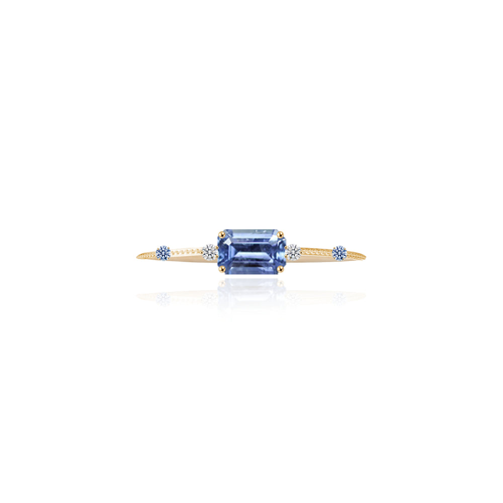 Starry Night Collection - Sapphire & Diamond Ring in 18K Gold