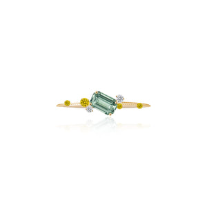 
                  
                    Load image into Gallery viewer, Starry Night Collection - Green Sapphire &amp;amp; Diamond Ring in 18K Gold
                  
                