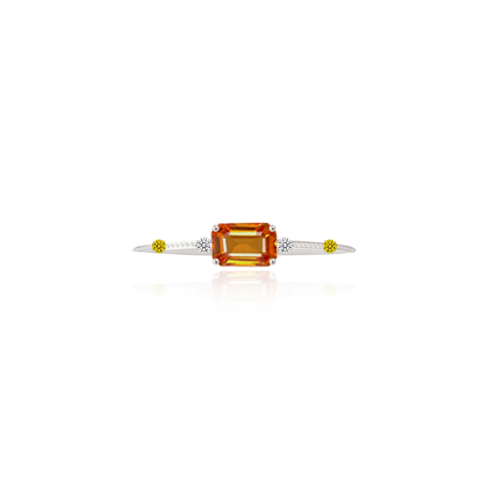 
                  
                    Load image into Gallery viewer, Starry Night Collection - Orange Sapphire &amp;amp; Diamond Ring in 18K Gold
                  
                