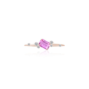 
                  
                    Load image into Gallery viewer, Starry Night Collection - Pink Sapphire &amp;amp; Diamond Ring in 18K Gold
                  
                