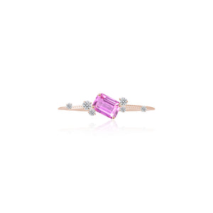 
                  
                    Load image into Gallery viewer, Starry Night Collection - Pink Sapphire &amp;amp; Diamond Ring in 18K Gold
                  
                
