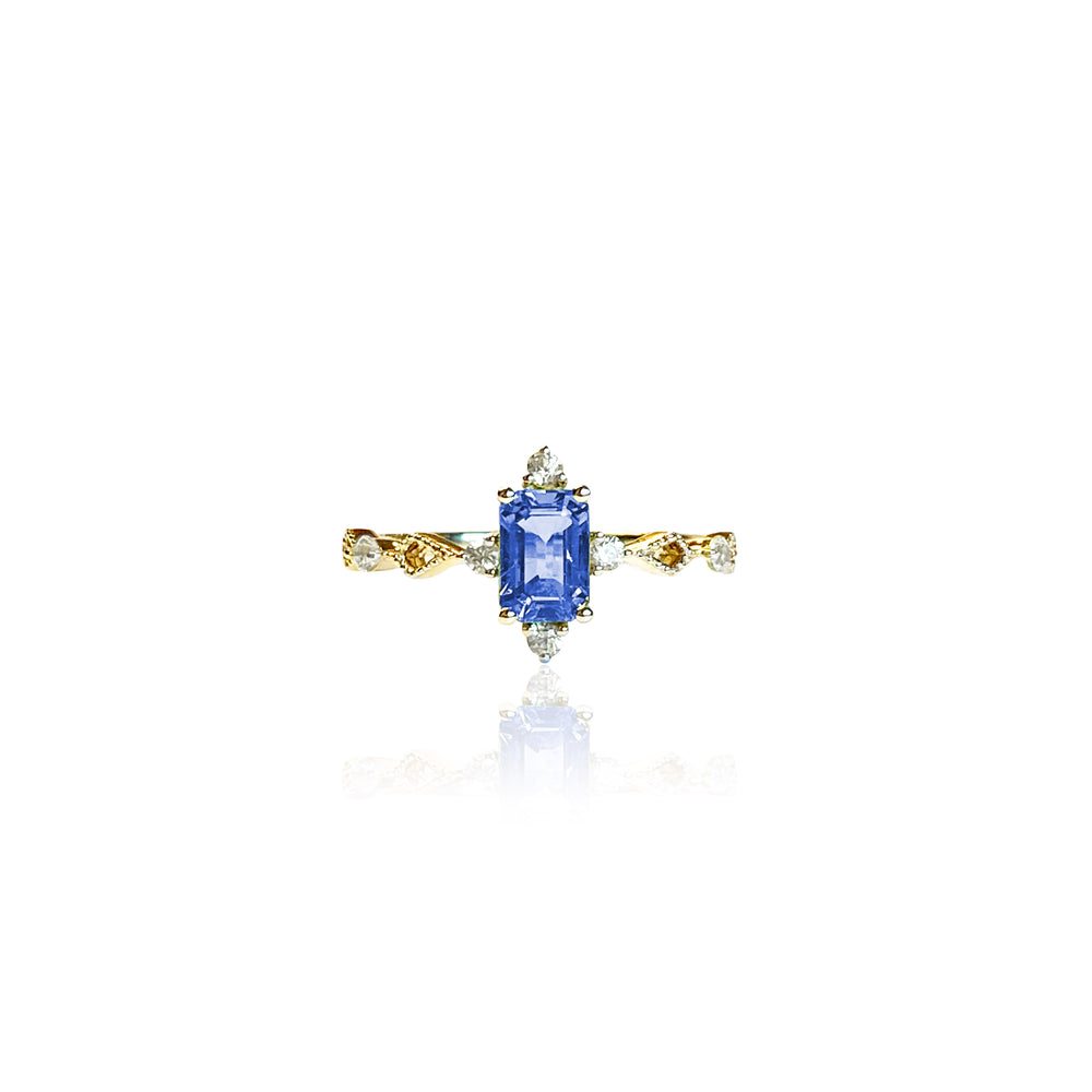 
                  
                    Load image into Gallery viewer, Starry Night Collection - Sapphire &amp;amp; Diamond Ring in 18K White Gold
                  
                