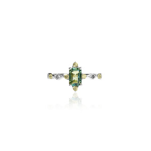 
                  
                    Load image into Gallery viewer, 星夜系列 - 綠色藍寶石鑽石戒指
                  
                