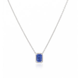 
                  
                    Load image into Gallery viewer, The Bellini Garden Collection - Emerald Cut Sapphire Necklace in 18K Gold
                  
                