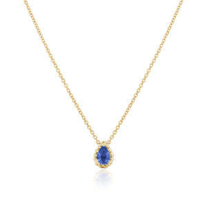 
                  
                    Load image into Gallery viewer, The Bellini Garden Collection - Pear Shape Sapphire Necklace in 18K Gold
                  
                