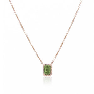 
                  
                    Load image into Gallery viewer, The Bellini Garden Collection - Emerald Cut Green Sapphire Necklace in 18K Gold
                  
                